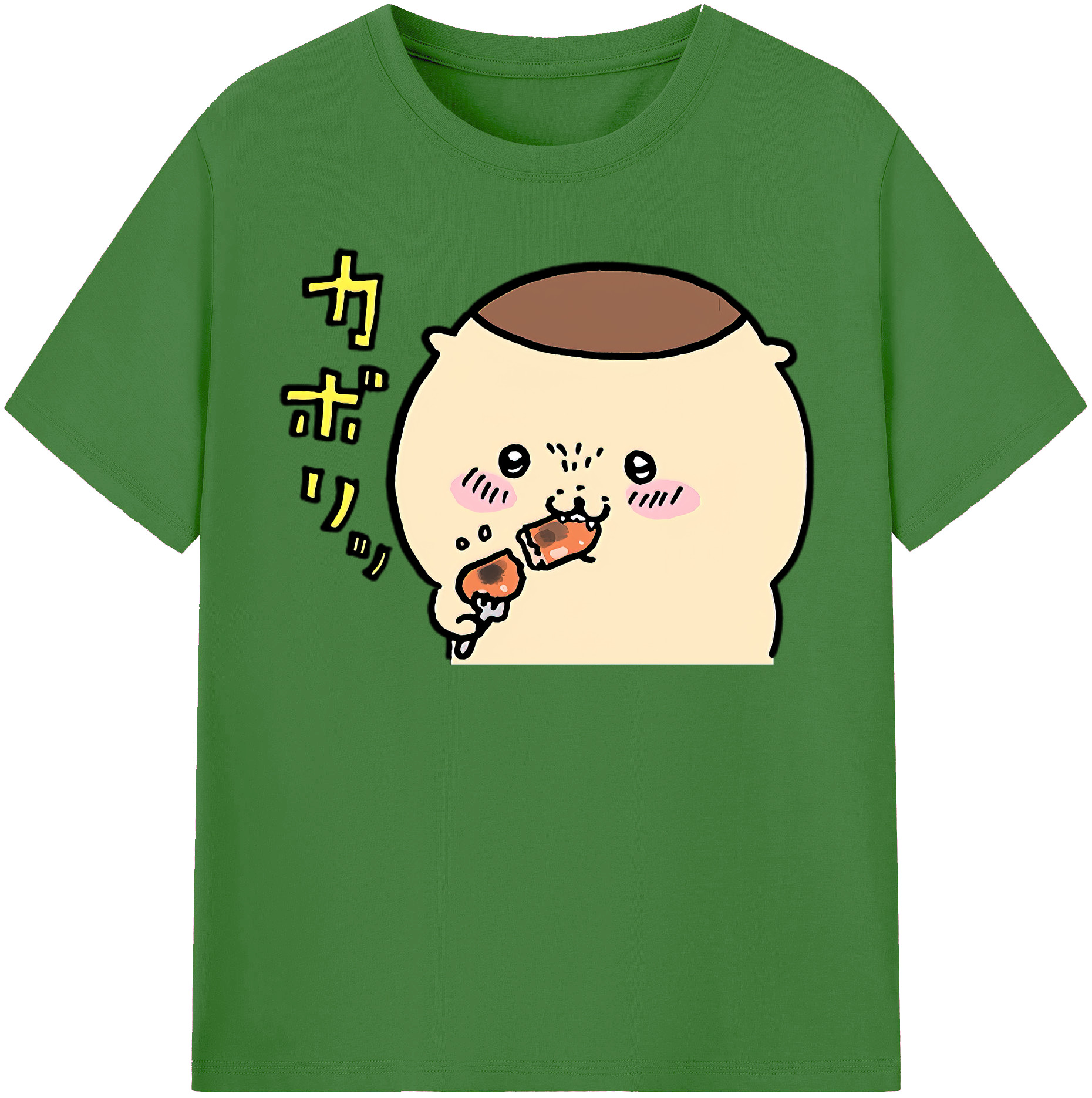 （画像用） ちいかわ くりまんじゅう Chii-kawa kuri manjū レディースカジュアルプリントTシャツ（綿100％）